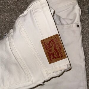 Levi High Rise Skinny Ankle White Jeans